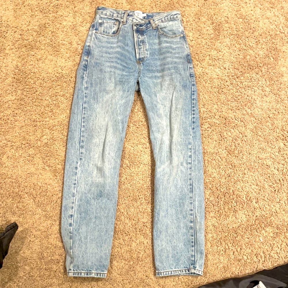 Princess polly asymmetric straight leg jeans- only been worn 4 times